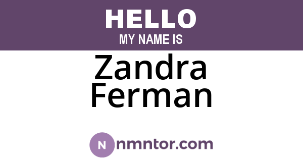 Zandra Ferman