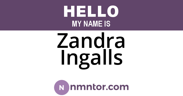 Zandra Ingalls