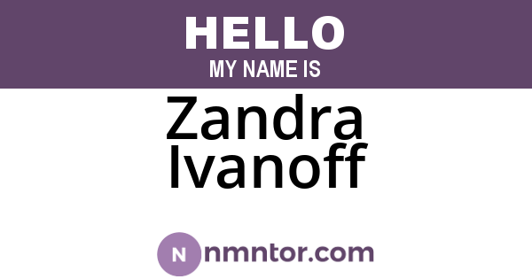 Zandra Ivanoff