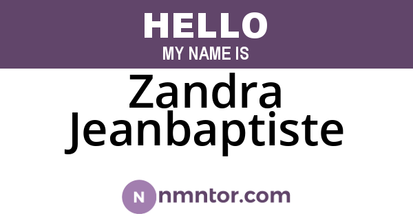 Zandra Jeanbaptiste