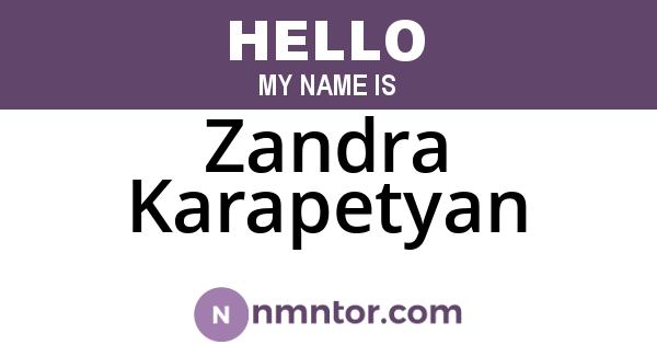 Zandra Karapetyan