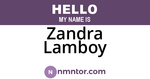Zandra Lamboy