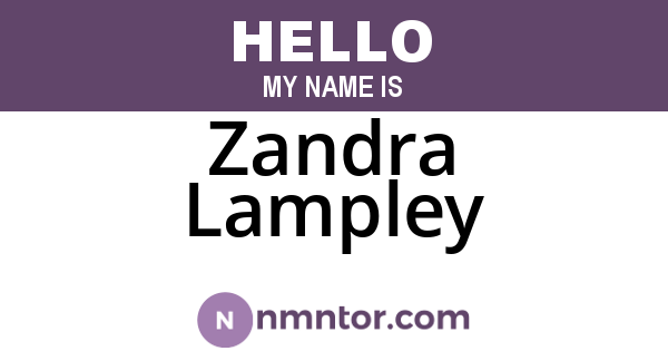 Zandra Lampley