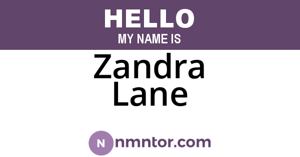 Zandra Lane