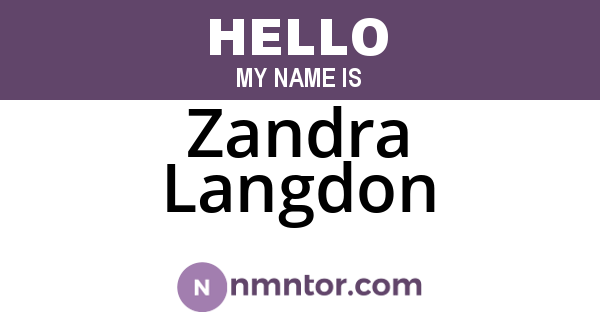 Zandra Langdon