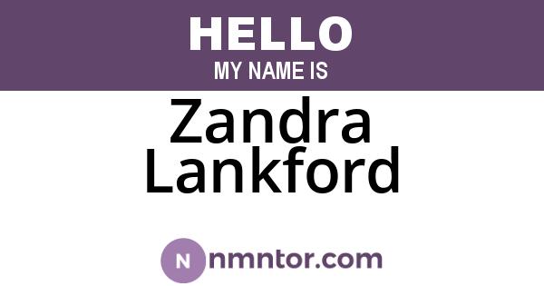 Zandra Lankford