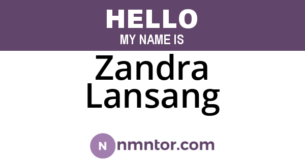 Zandra Lansang