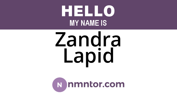 Zandra Lapid