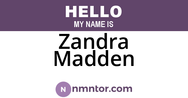Zandra Madden