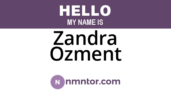 Zandra Ozment