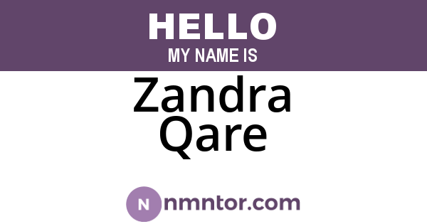 Zandra Qare