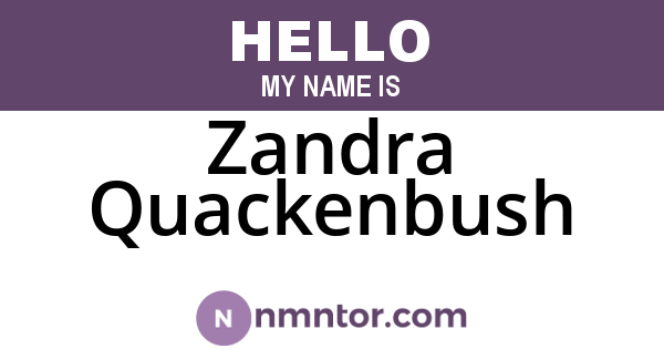 Zandra Quackenbush