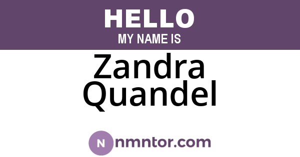 Zandra Quandel