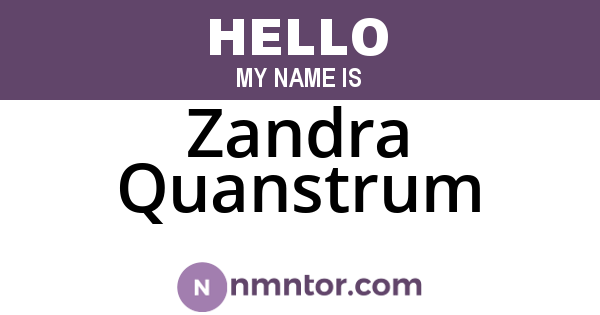Zandra Quanstrum