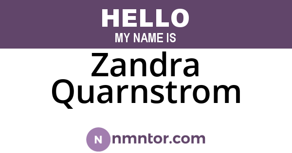 Zandra Quarnstrom