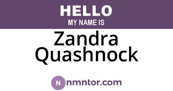 Zandra Quashnock