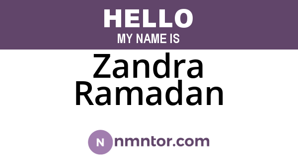 Zandra Ramadan