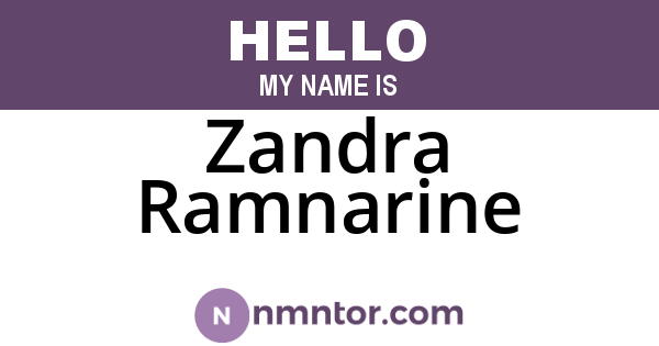 Zandra Ramnarine