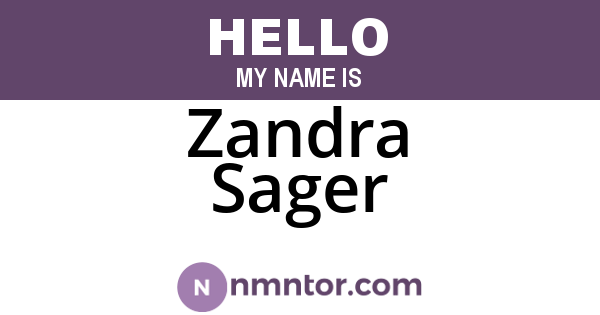 Zandra Sager