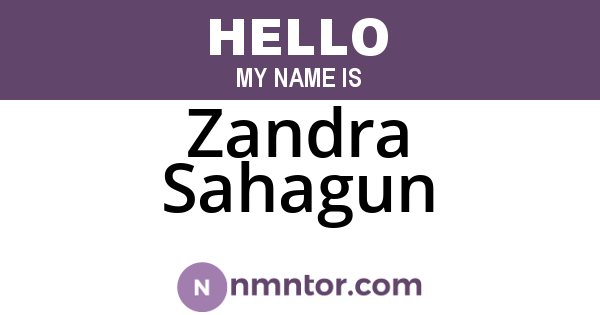 Zandra Sahagun