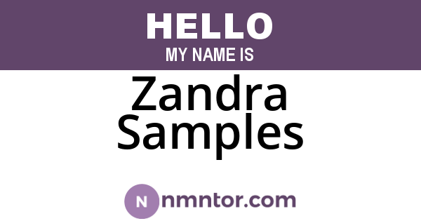 Zandra Samples