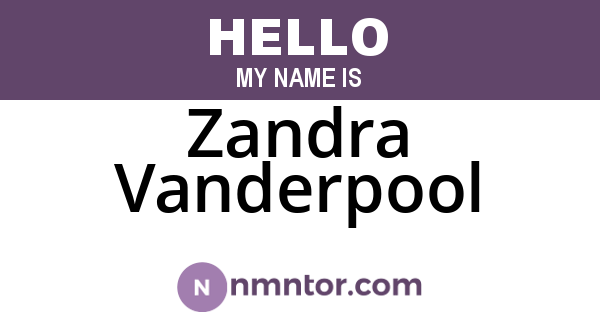 Zandra Vanderpool
