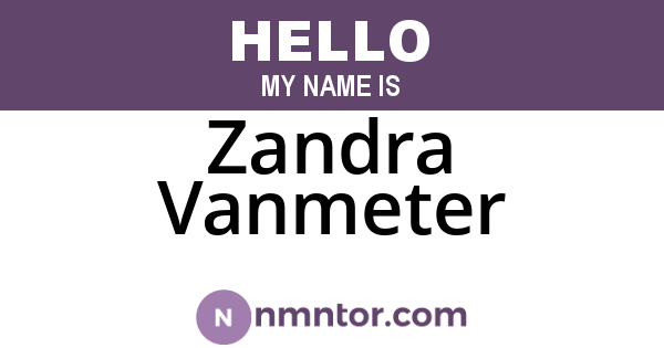 Zandra Vanmeter