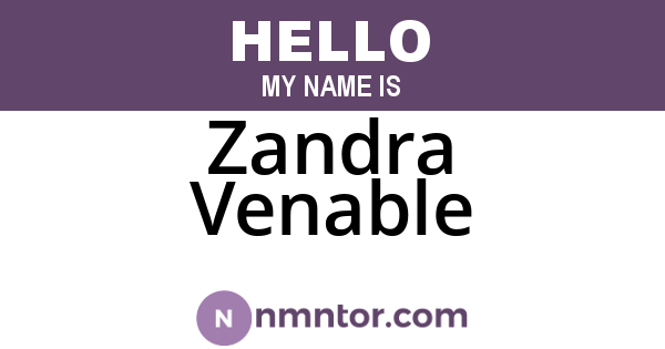Zandra Venable