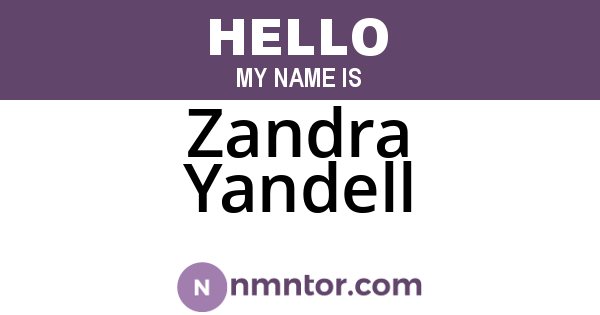 Zandra Yandell