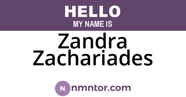 Zandra Zachariades