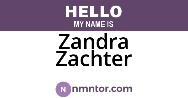 Zandra Zachter