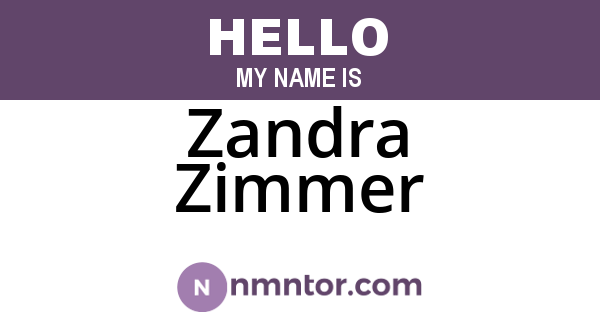 Zandra Zimmer