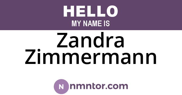 Zandra Zimmermann