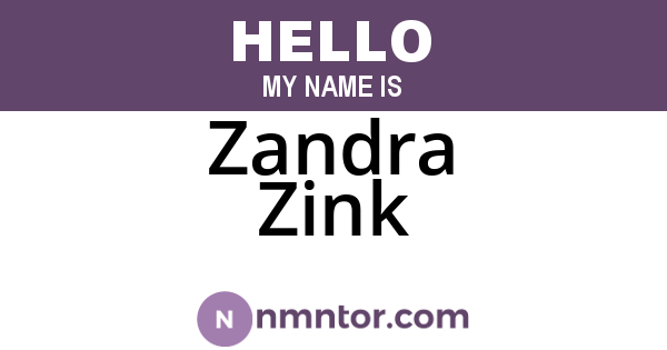 Zandra Zink