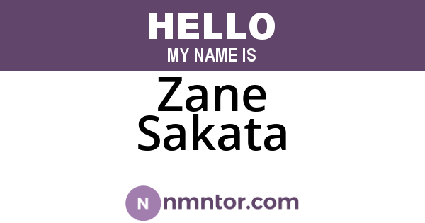 Zane Sakata
