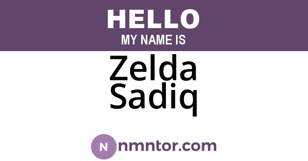 Zelda Sadiq