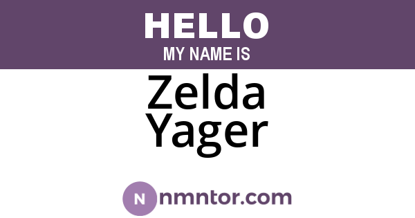 Zelda Yager