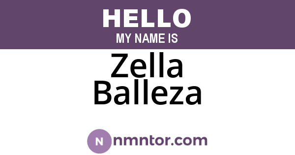 Zella Balleza