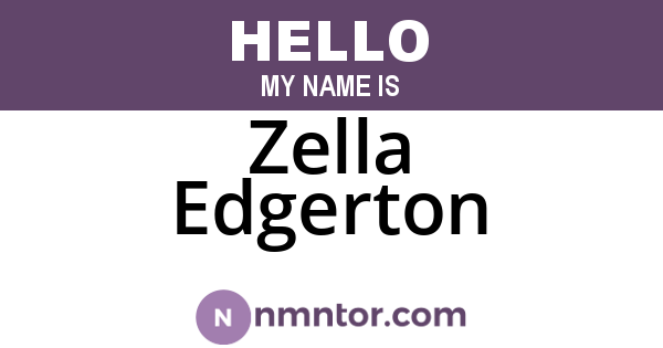 Zella Edgerton