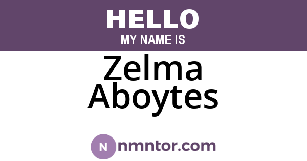 Zelma Aboytes