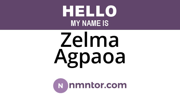Zelma Agpaoa