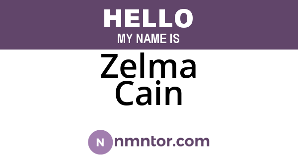 Zelma Cain