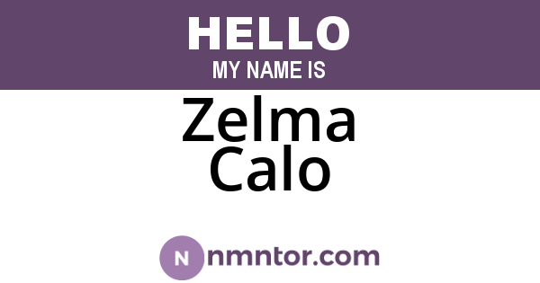 Zelma Calo