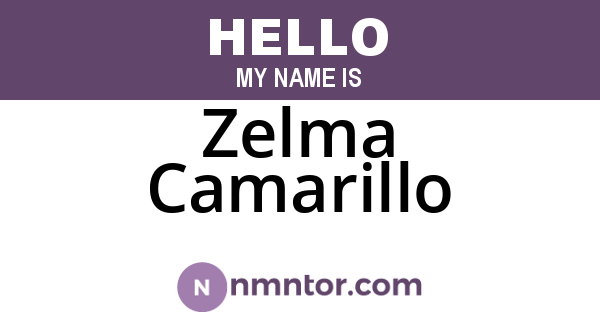 Zelma Camarillo