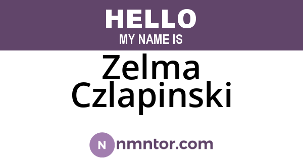 Zelma Czlapinski