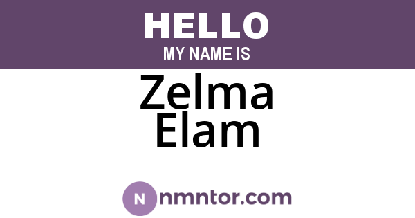 Zelma Elam