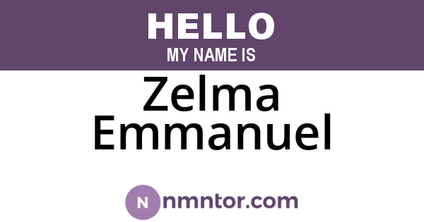 Zelma Emmanuel