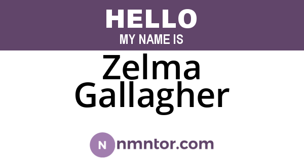 Zelma Gallagher