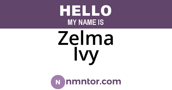 Zelma Ivy