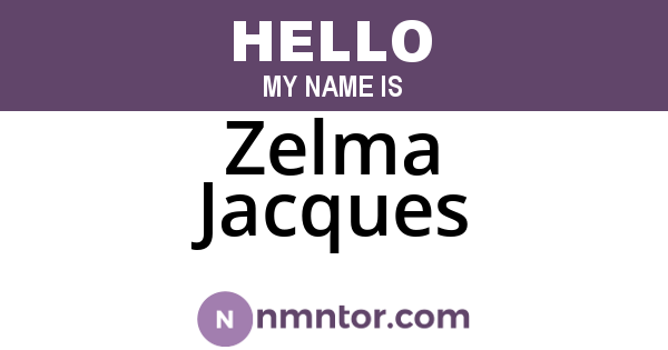 Zelma Jacques